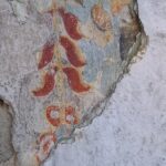 Freigelegte Dekorationsmalerei an den Fenstern